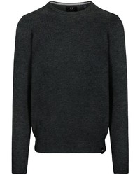 dunkelgrauer Pullover mit einem Rundhalsausschnitt von COMMANDER