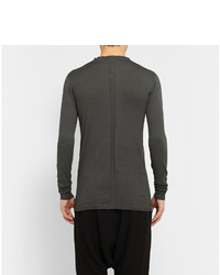 dunkelgrauer Pullover mit einem Rundhalsausschnitt von Rick Owens