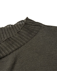 dunkelgrauer Pullover mit einem Rundhalsausschnitt von Rick Owens