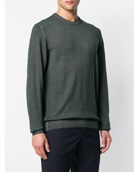 dunkelgrauer Pullover mit einem Rundhalsausschnitt von Etro