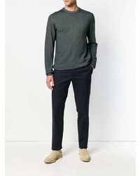 dunkelgrauer Pullover mit einem Rundhalsausschnitt von Etro