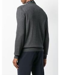 dunkelgrauer Pullover mit einem Rundhalsausschnitt von Dolce & Gabbana