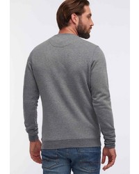 dunkelgrauer Pullover mit einem Rundhalsausschnitt von Dreimaster