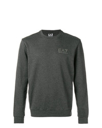 dunkelgrauer Pullover mit einem Rundhalsausschnitt von Ea7 Emporio Armani