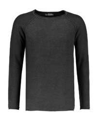 dunkelgrauer Pullover mit einem Rundhalsausschnitt von Eight2Nine