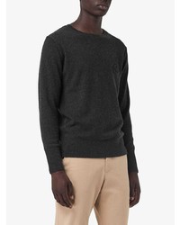 dunkelgrauer Pullover mit einem Rundhalsausschnitt von Burberry