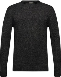 dunkelgrauer Pullover mit einem Rundhalsausschnitt von Esprit