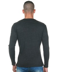 dunkelgrauer Pullover mit einem Rundhalsausschnitt von EX-PENT