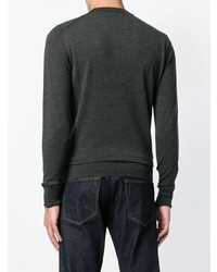 dunkelgrauer Pullover mit einem Rundhalsausschnitt von Tom Ford