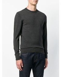 dunkelgrauer Pullover mit einem Rundhalsausschnitt von Tom Ford