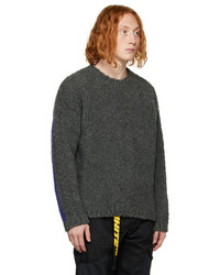 dunkelgrauer Pullover mit einem Rundhalsausschnitt von Off-White