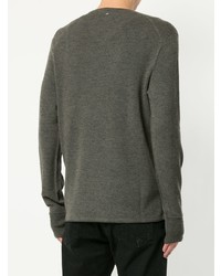 dunkelgrauer Pullover mit einem Rundhalsausschnitt von rag & bone