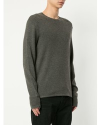 dunkelgrauer Pullover mit einem Rundhalsausschnitt von rag & bone