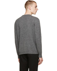 dunkelgrauer Pullover mit einem Rundhalsausschnitt von Christopher Kane