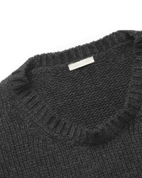 dunkelgrauer Pullover mit einem Rundhalsausschnitt von Massimo Alba