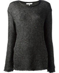 dunkelgrauer Pullover mit einem Rundhalsausschnitt von IRO