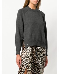 dunkelgrauer Pullover mit einem Rundhalsausschnitt von Isabel Marant Etoile