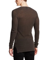 dunkelgrauer Pullover mit einem Rundhalsausschnitt von Jack & Jones