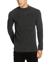 dunkelgrauer Pullover mit einem Rundhalsausschnitt von JACK & JONES PREMIUM