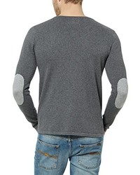 dunkelgrauer Pullover mit einem Rundhalsausschnitt von James Tyler