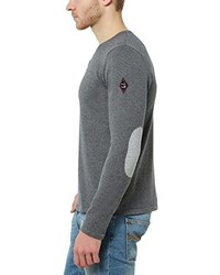 dunkelgrauer Pullover mit einem Rundhalsausschnitt von James Tyler