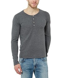 dunkelgrauer Pullover mit einem Rundhalsausschnitt von James Tyler