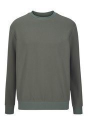 dunkelgrauer Pullover mit einem Rundhalsausschnitt von John Devin