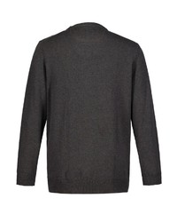 dunkelgrauer Pullover mit einem Rundhalsausschnitt von JP1880