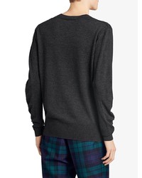 dunkelgrauer Pullover mit einem Rundhalsausschnitt von Burberry