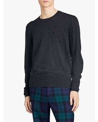 dunkelgrauer Pullover mit einem Rundhalsausschnitt von Burberry