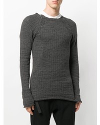 dunkelgrauer Pullover mit einem Rundhalsausschnitt von Lost & Found Ria Dunn