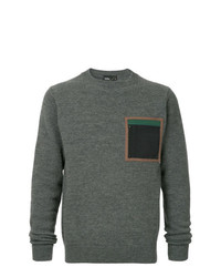 dunkelgrauer Pullover mit einem Rundhalsausschnitt von Kolor
