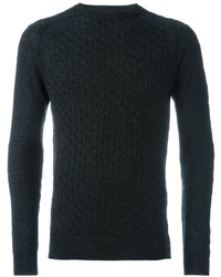 dunkelgrauer Pullover mit einem Rundhalsausschnitt von Lanvin