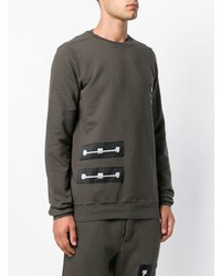 dunkelgrauer Pullover mit einem Rundhalsausschnitt von Rick Owens DRKSHDW