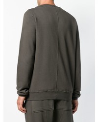 dunkelgrauer Pullover mit einem Rundhalsausschnitt von Rick Owens DRKSHDW