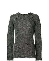 dunkelgrauer Pullover mit einem Rundhalsausschnitt von Lost & Found Ria Dunn