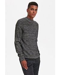 dunkelgrauer Pullover mit einem Rundhalsausschnitt von Matinique