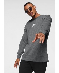 dunkelgrauer Pullover mit einem Rundhalsausschnitt von Nike Sportswear