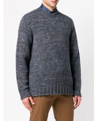 dunkelgrauer Pullover mit einem Rundhalsausschnitt von Etro