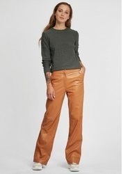 dunkelgrauer Pullover mit einem Rundhalsausschnitt von OXMO