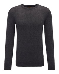 dunkelgrauer Pullover mit einem Rundhalsausschnitt von Petrol Industries