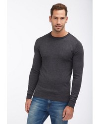 dunkelgrauer Pullover mit einem Rundhalsausschnitt von Petrol Industries