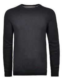dunkelgrauer Pullover mit einem Rundhalsausschnitt von RAGMAN