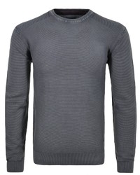 dunkelgrauer Pullover mit einem Rundhalsausschnitt von RAGMAN