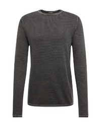 dunkelgrauer Pullover mit einem Rundhalsausschnitt von REVIEW