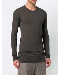 dunkelgrauer Pullover mit einem Rundhalsausschnitt von Rick Owens