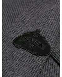 dunkelgrauer Pullover mit einem Rundhalsausschnitt von Prada
