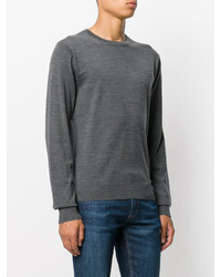 dunkelgrauer Pullover mit einem Rundhalsausschnitt von DSQUARED2