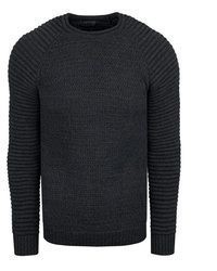 dunkelgrauer Pullover mit einem Rundhalsausschnitt von RUSTY NEAL