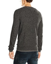 dunkelgrauer Pullover mit einem Rundhalsausschnitt von Selected Homme